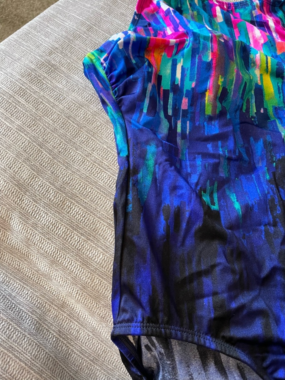 St. John's Bay Vibrant Multicolor One-Piece Swimsuit Size 12 - Picture 4 of 11